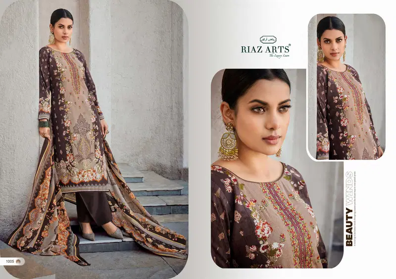 Mahjabeen By Riaz Arts Lawn Digital Printed Dress Material Exporters In India